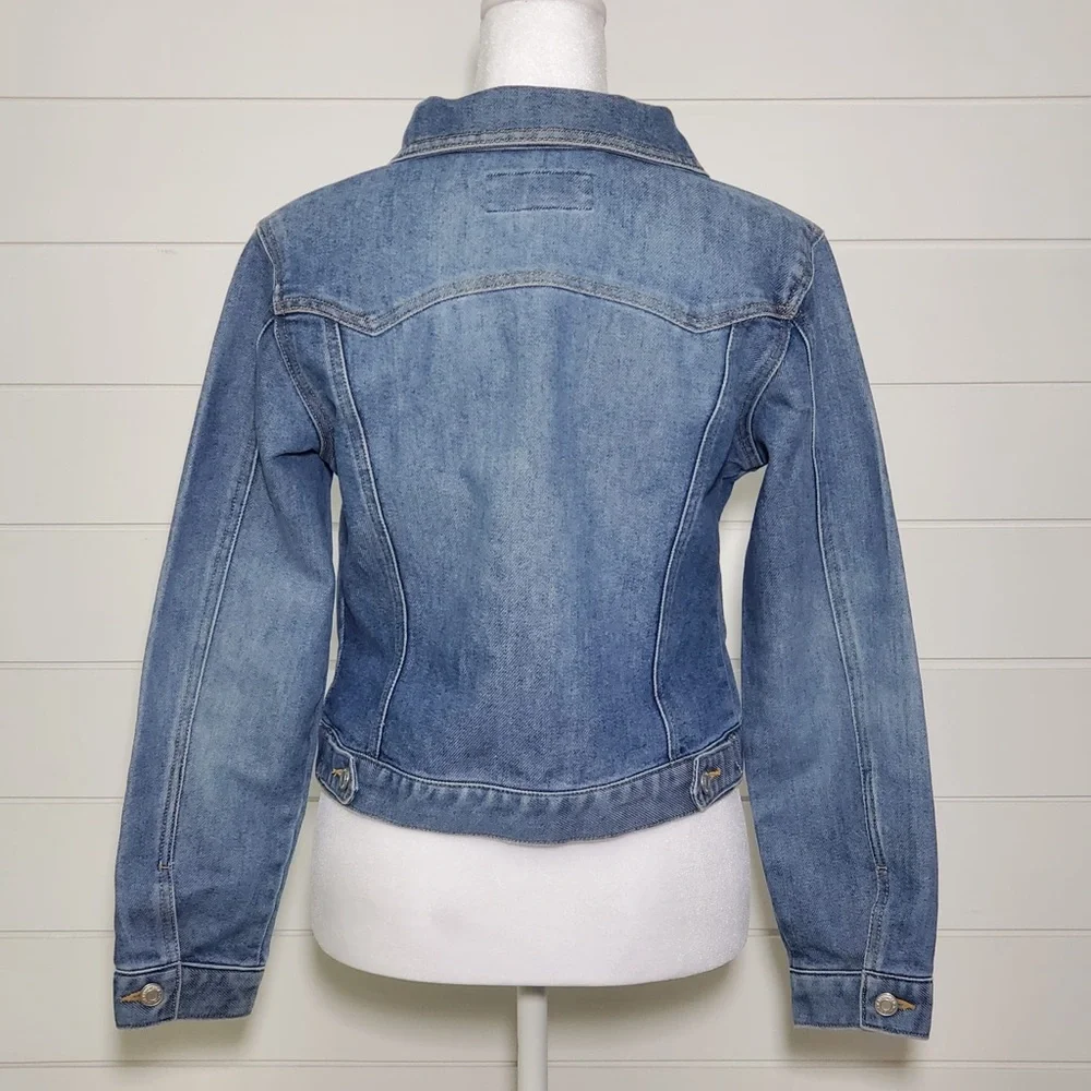 Old Navy Blue Denim classic Jeans Jacket Girl Size S‎